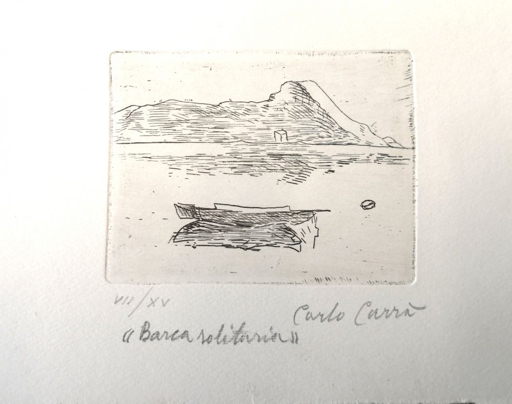 Engraving Carra - Barca solitaria