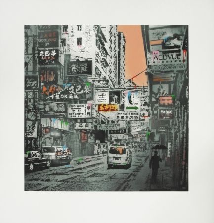 Screenprint Walker - Basking in the glory - Hong Kong Street Scene #1