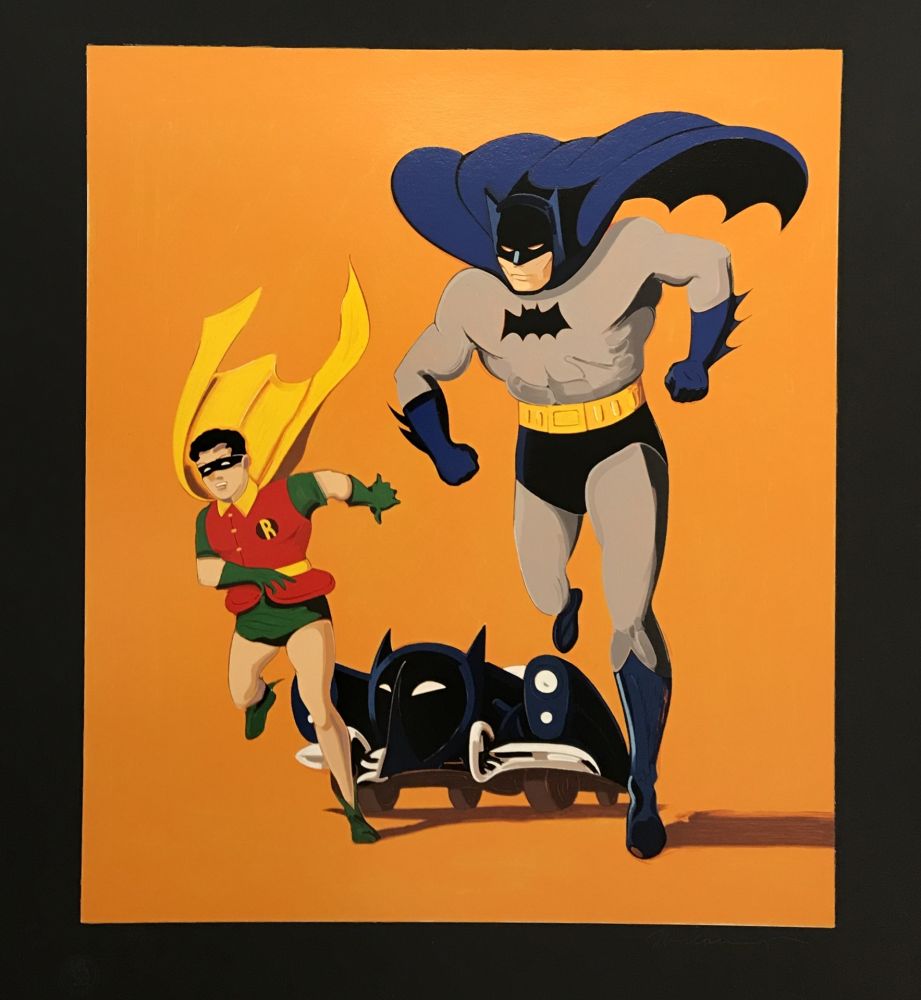 Screenprint Ramos - Batman, Robin and Batmobile