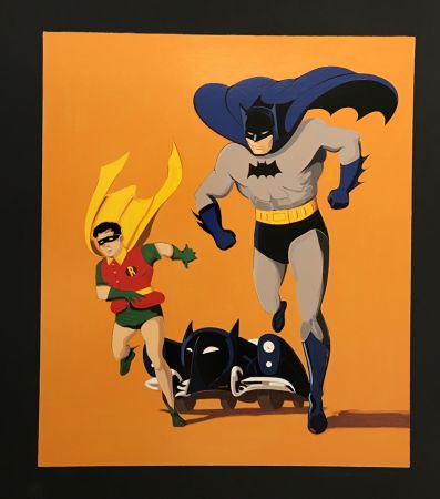 Screenprint Ramos - Batman, Robin and Batmobile