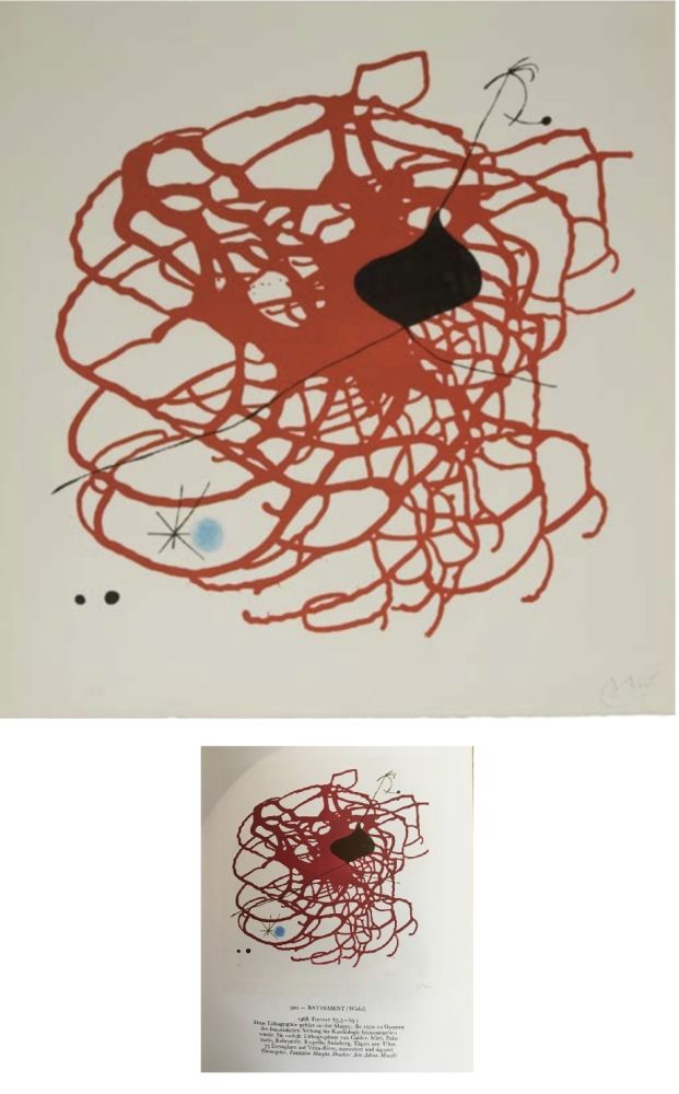 Lithograph Miró - Battement