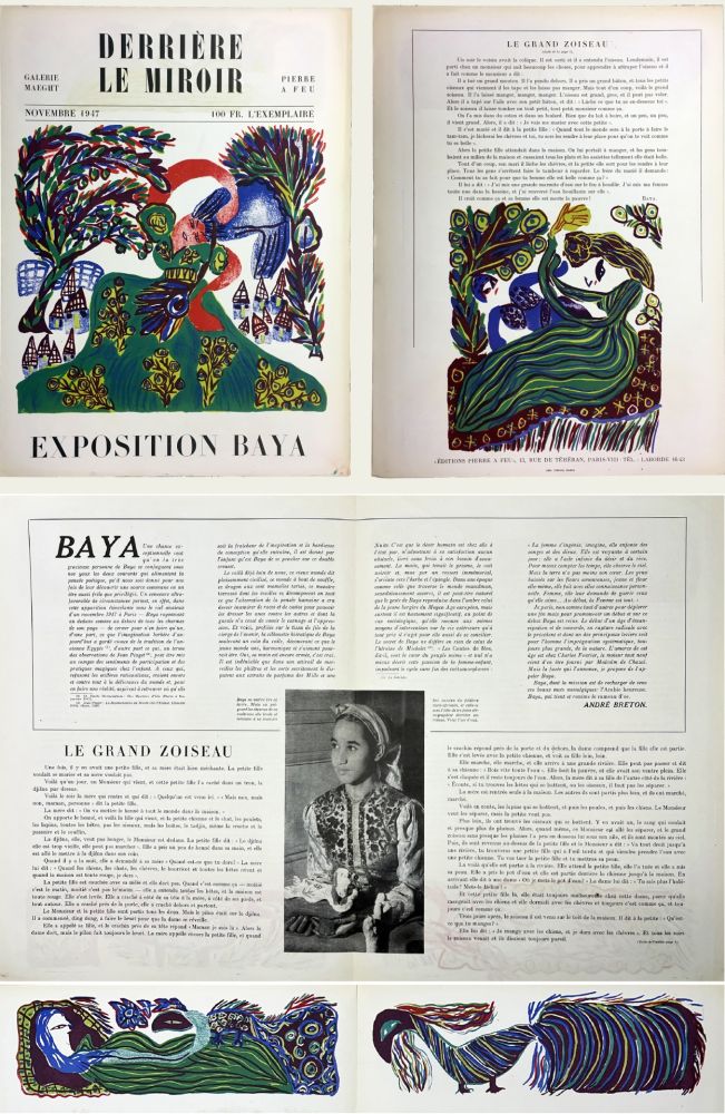 Illustrated Book Baya - BAYA. 6 lithographies en couleurs (Derrière le Miroir pour l'exposition de 1947 à la Galerie Maeght).