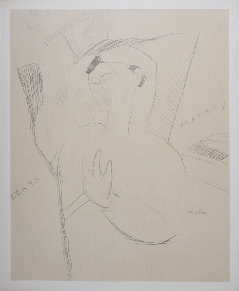 Lithograph Modigliani - Beata Matrex