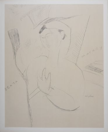 Lithograph Modigliani - Beata Matrex