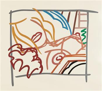 Screenprint Wesselmann - Bedroom Blonde Doodle with Photo