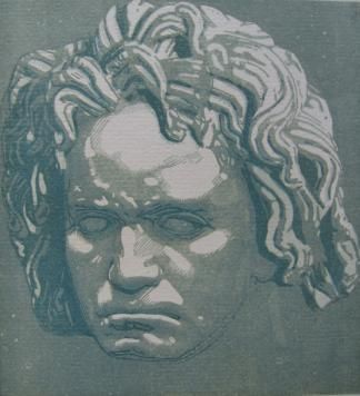 Woodcut Beltrand - Beethoven