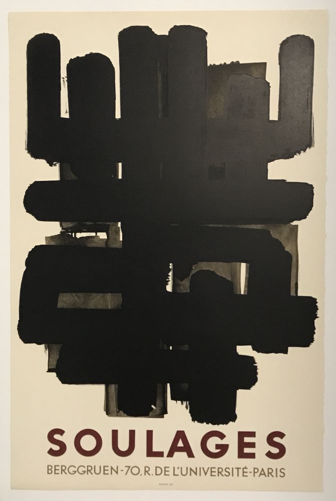 Lithograph Soulages - Berggruen (Lithograph No. 3)