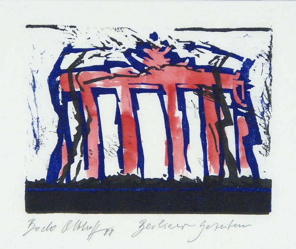 Woodcut Olthoff - Berliner Gezeiten (Berlin tides)