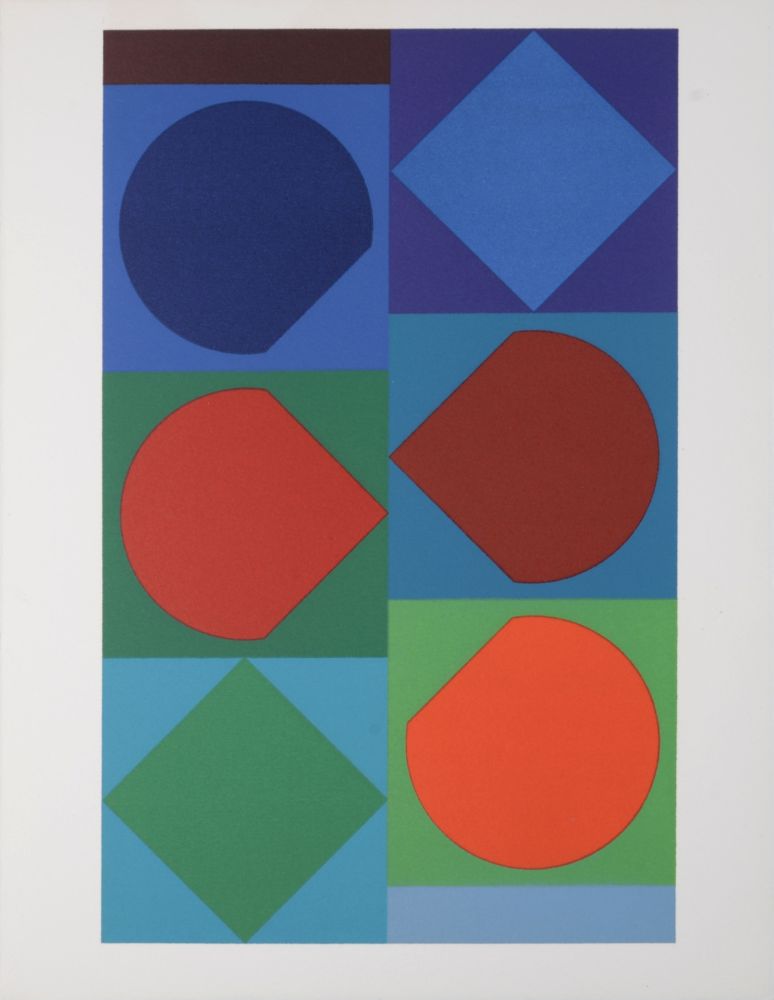 Lithograph Vasarely - Beryll, 1972