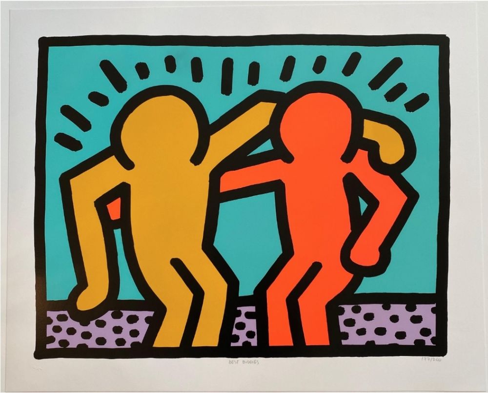 Screenprint Haring - Best Buddies