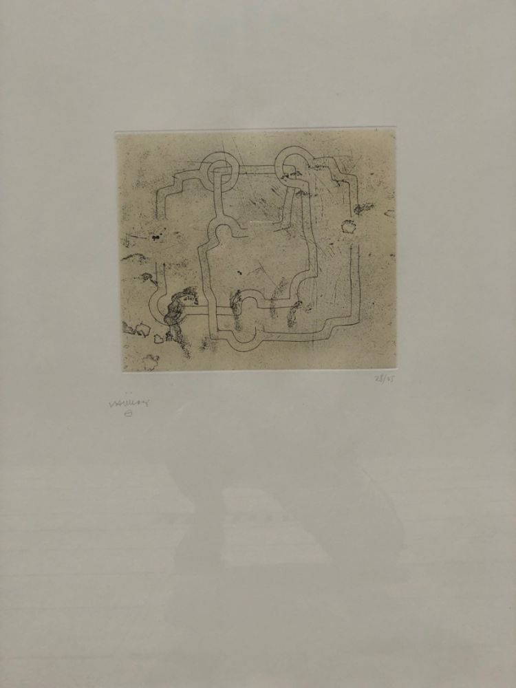 Etching And Aquatint Chillida - Bidearte I