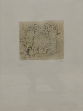 Etching And Aquatint Chillida - Bidearte I
