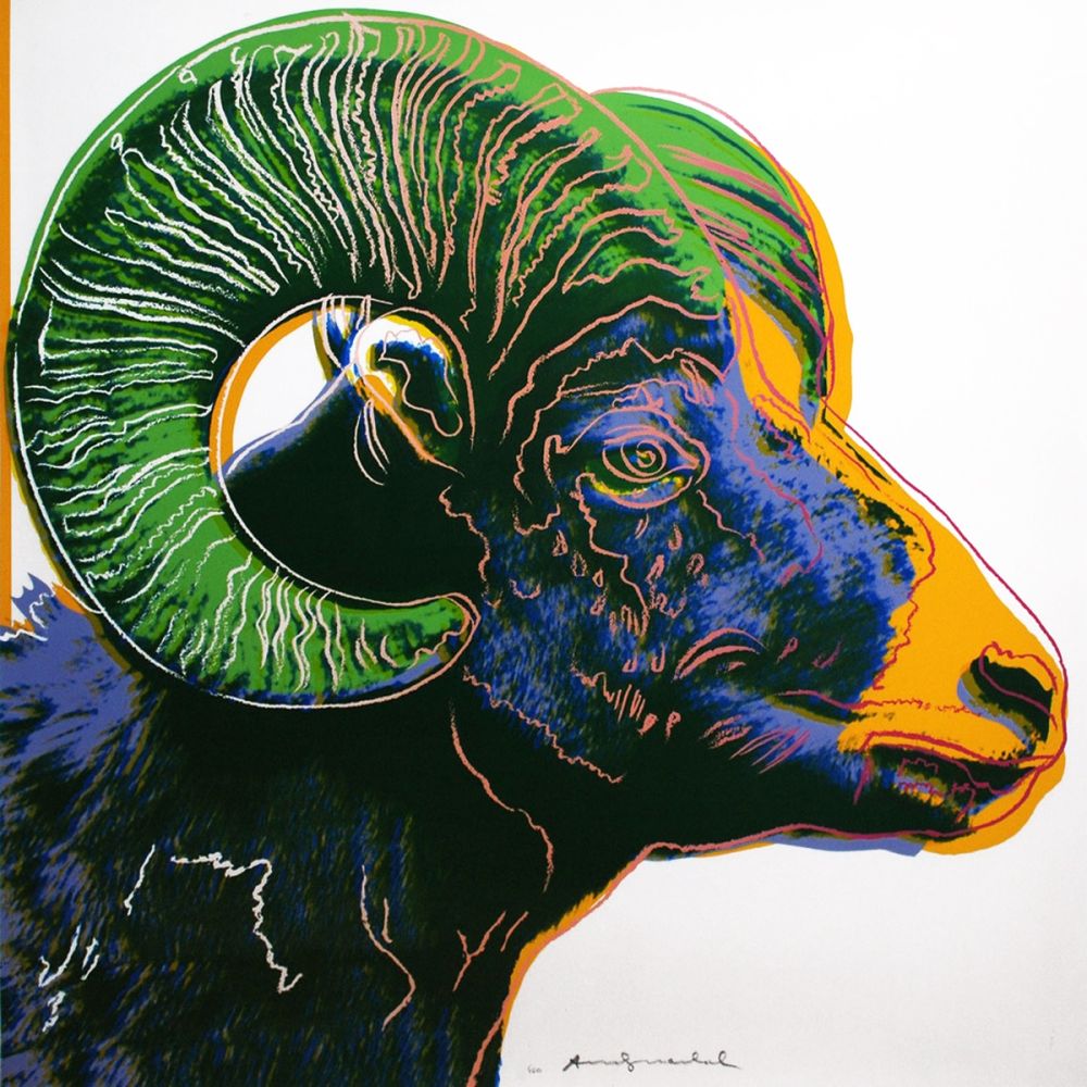 Screenprint Warhol - Bighorn Ram (FS II.302)