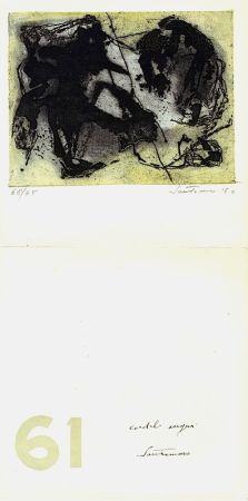 Etching And Aquatint Santomaso - Biglietto di auguri