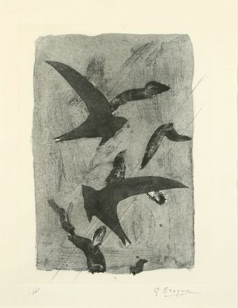 Etching And Aquatint Braque - Birds in Flight