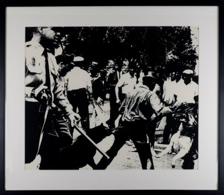 Screenprint Warhol - Birmingham Race Riot, 1964