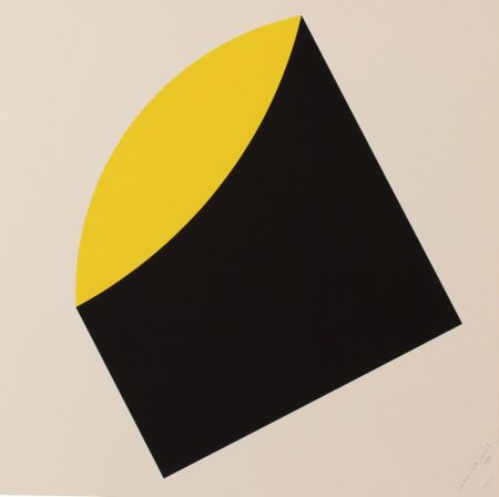 Lithograph Polk Smith - BLACK-YELLOW - EXACTA FROM CONSTRUCTIVISM TO SYSTEMATIC ART 1918-1985
