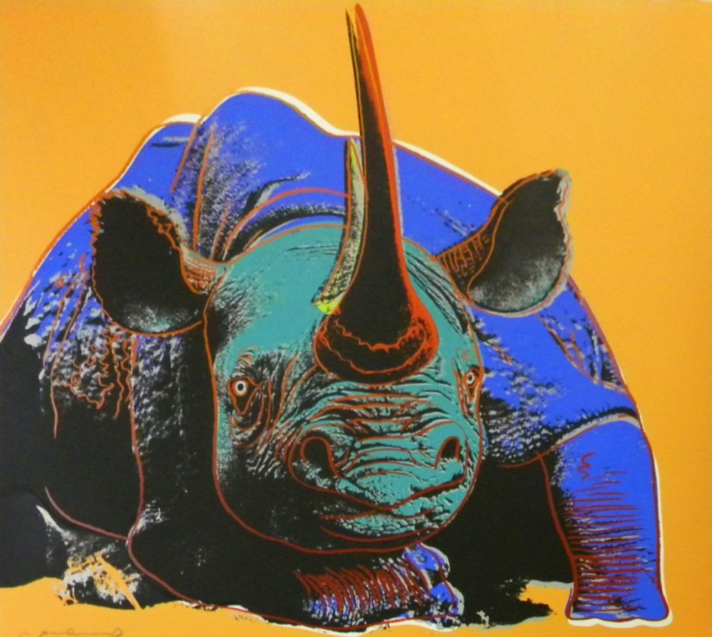 Screenprint Warhol - Black Rhinoceros (FS II.301)