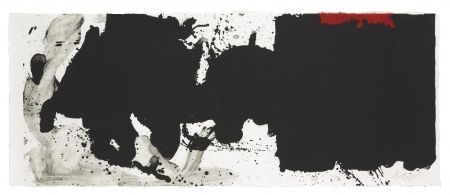 Lithograph Motherwell - Black With No Way Out