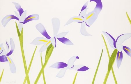 Woodcut Katz - Blue Irises