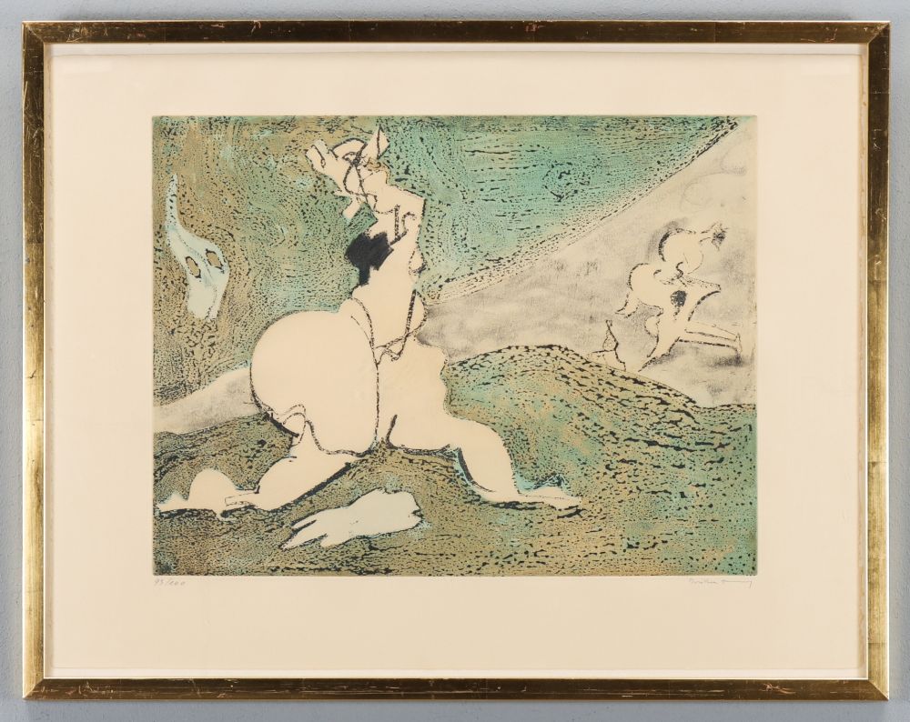 Etching Tanning - “Bonjour” conceived for the suite “Bonjour Max Ernst”