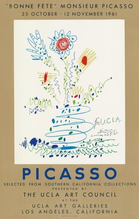 Lithograph Picasso - Bonne fête Monsieur Picasso