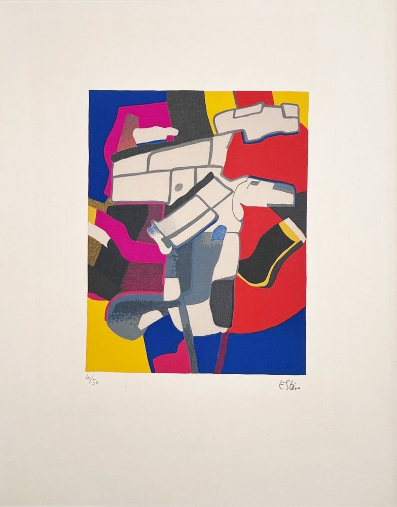 Lithograph Esteve - Bougri 