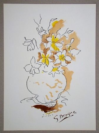 Lithograph Braque (After) - Bouquet