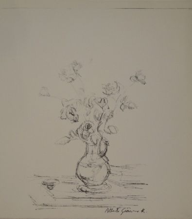 Lithograph Giacometti -  Bouquet dans une cruche I