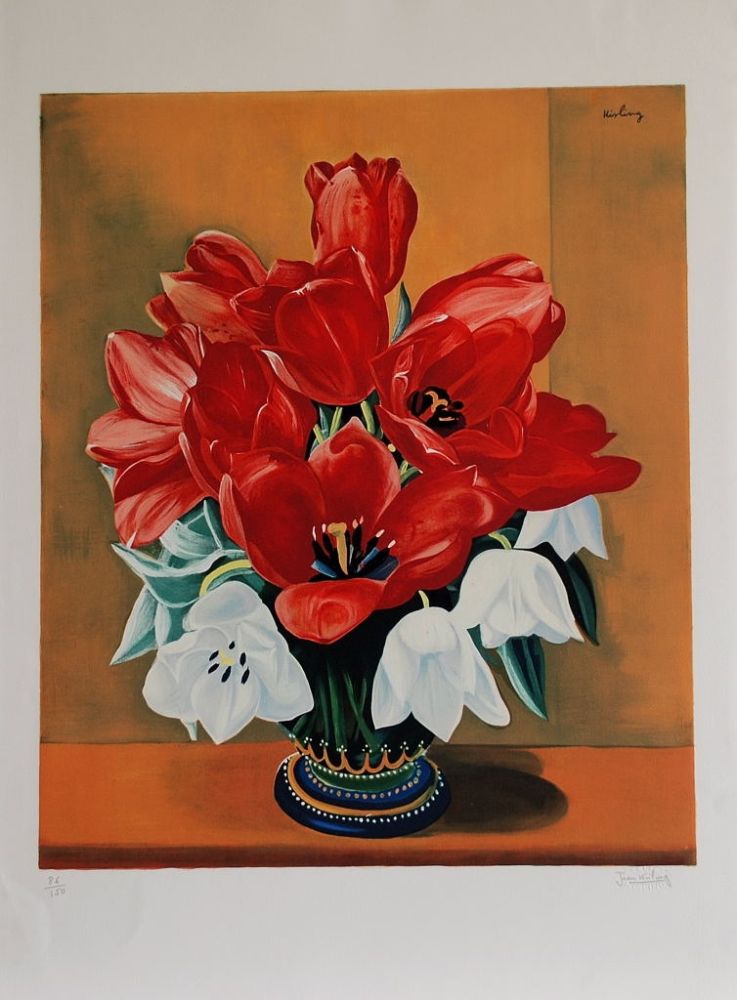 Lithograph Kisling - Bouquet de Fleurs