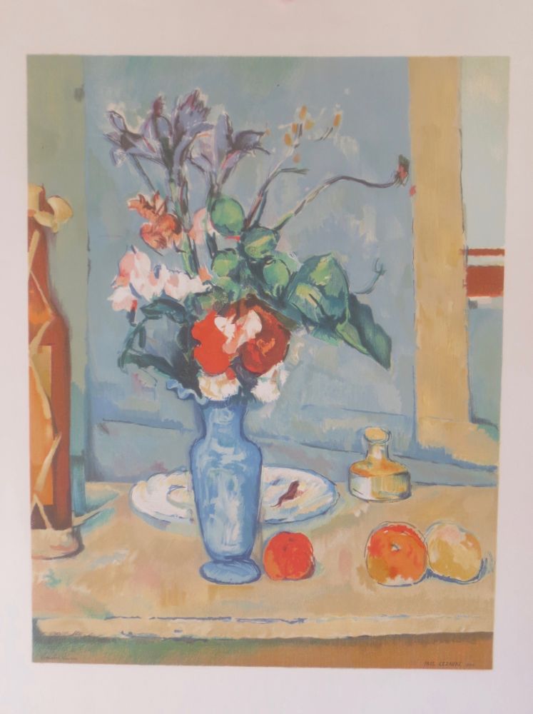 Lithograph Cezanne - Bouquet de fleurs