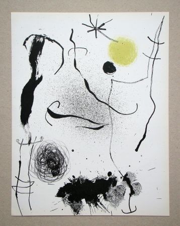Lithograph Miró - Bouquet de rèves pour Leïla
