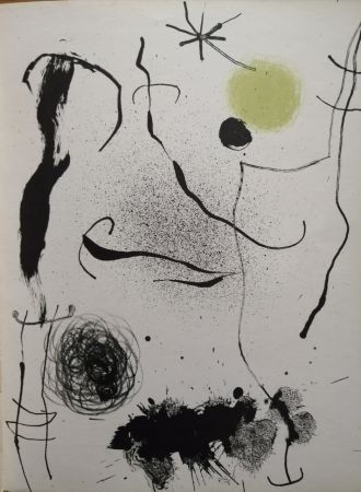 Lithograph Miró - Bouquet de rêves pour Leila
