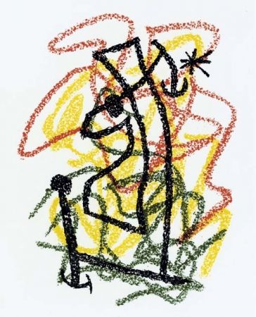 Lithograph Miró - Bouquet de Rêves pour Neila
