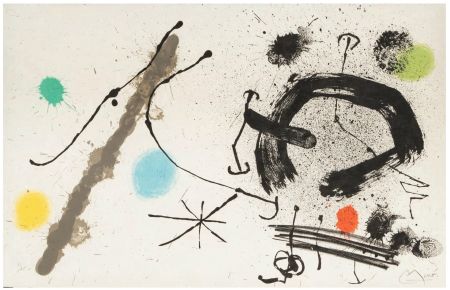 Lithograph Miró - Bouquet de Rêves pour Neila