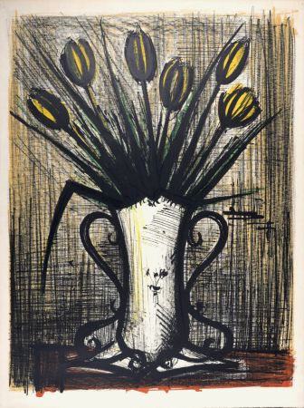 Lithograph Buffet - Bouquet de tulipes jaunes
