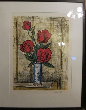 Lithograph Buffet - Bouquet Roses