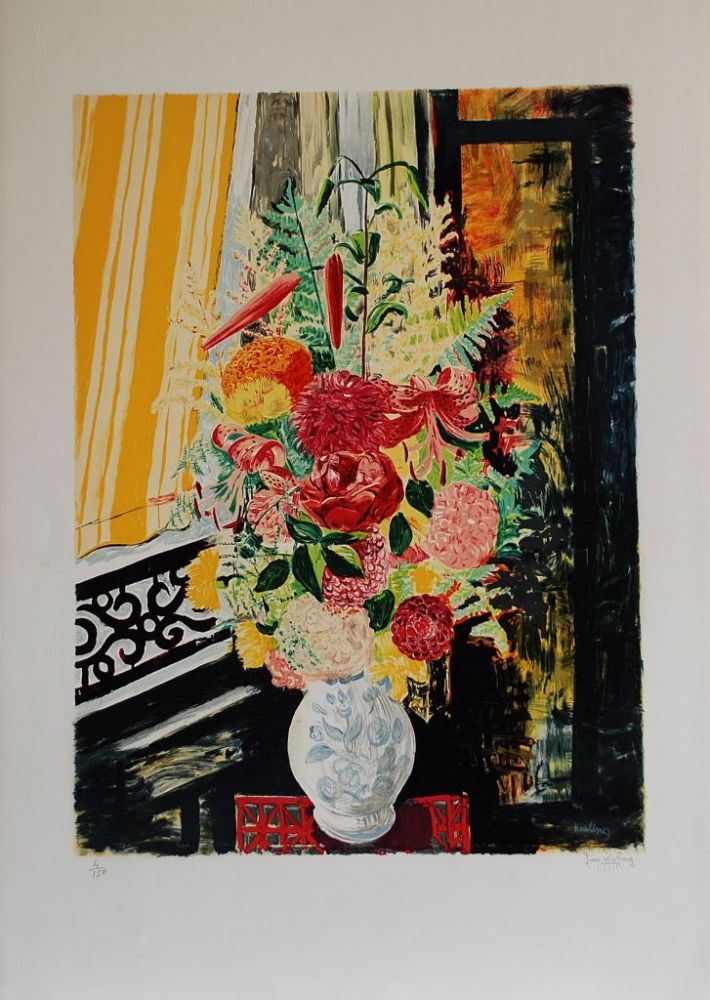 Lithograph Kisling - Bouquets de Fleurs