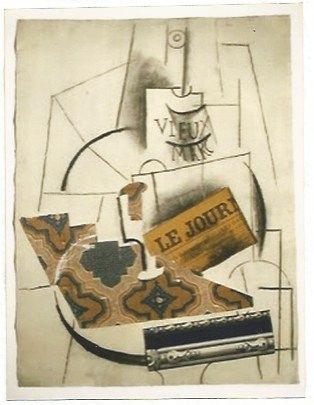 Lithograph Picasso - Bouteille de Vieux Marc