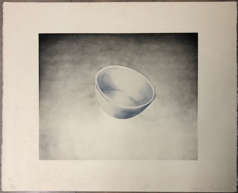 Lithograph Ruscha - Bowl, from domestic tranquility series