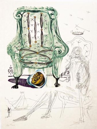 Lithograph Dali - Breathing Pneumatic Chair
