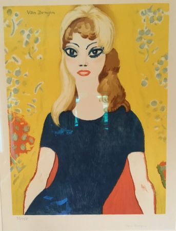 Lithograph Van Dongen - Brigitte Bardot