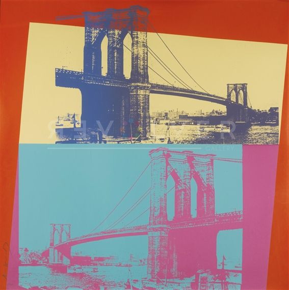 Screenprint Warhol - Brooklyn Bridge
