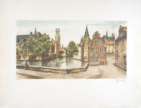 Engraving Hebbelinck - Bruges : Les Ducs de Bourgogne