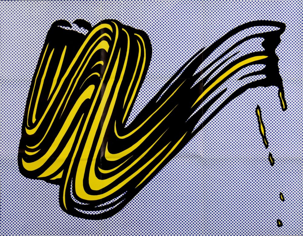Lithograph Lichtenstein - Brushstroke, 1965 -  Castelli Mailer!
