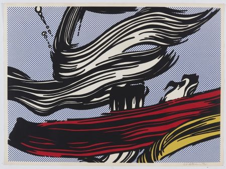 Screenprint Lichtenstein - Brushstrokes