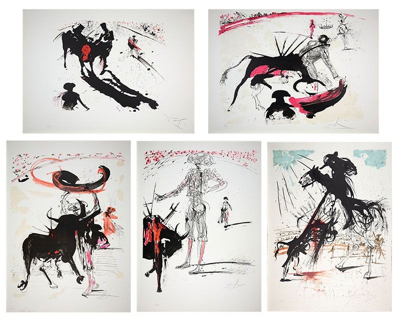 Lithograph Dali - Bullfight Suite (Tauromachie)