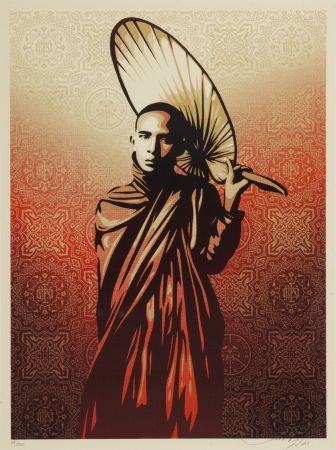 Screenprint Fairey - Burmese Monk
