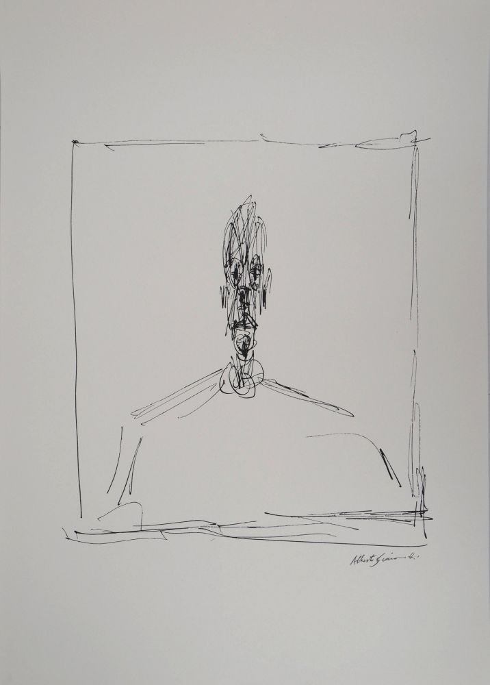 Lithograph Giacometti - Buste d'homme