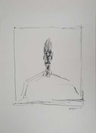Lithograph Giacometti - Buste d'homme